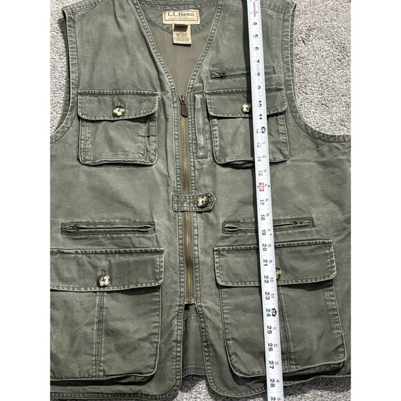 LL Bean Vest Men L Cargo Utility Hunting Fishing Outdoor Vintage Tactical Mesh - Picture 3 of 8